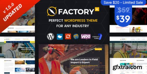 Themeforest - Factory Plus - Industry and Construction WordPress Theme 18828996 v1.5.8 - Nulled