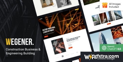 Themeforest - Wegener | Construction Business &amp; Engineering Building WordPress Theme 21045104 v2.0 - Nulled