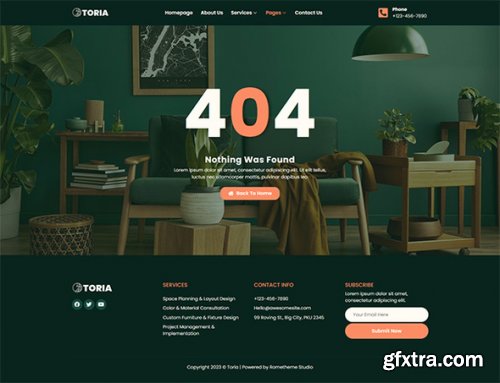 Themeforest - Toria - Interior Design Elementor Template Kit 48776181 v1.0.0 - Nulled