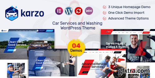 Themeforest - Karzo - Car Service &amp; Washing WordPress Theme 35478724 v1.7 - Nulled