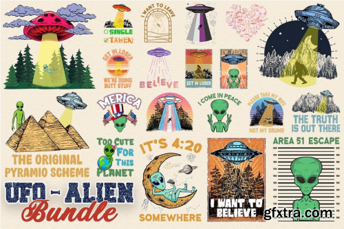 UFO Alien Sublimation Bundle