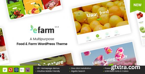 Themeforest - eFarm - A Multipurpose Food &amp; Farm WordPress Theme 20109992 v2.0.4 - Nulled