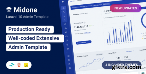 Themeforest - Midone - Laravel 10 Admin Dashboard Template + HTML Version 26531442 v5.0.1 - Nulled