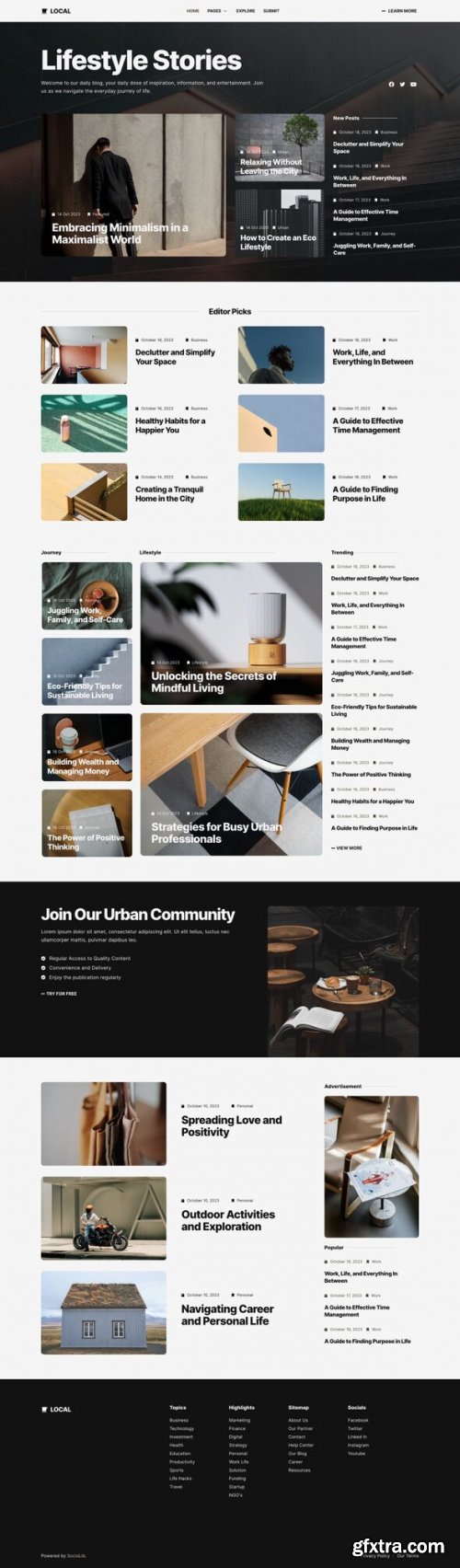 Themeforest - Local - Modern Blog &amp; Magazine Elementor Template Kit 48817086 v1.0.0 - Nulled