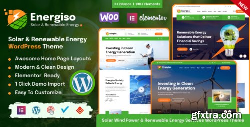 Themeforest - Energiso - Solar Technology &amp; Renewable Energy WordPress Theme 45818372 v1.3.1 - Nulled