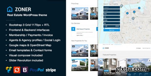 Themeforest - Zoner - Real Estate WordPress Theme 9099226 v4.2 - Nulled