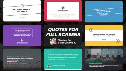 Videohive - Quotes for Full Screens | FCPX - 48433447 - 48433447