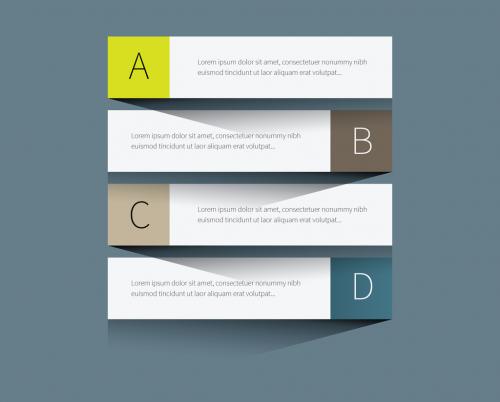 Four Section Lettered Tab Infographic Layout - 166711017