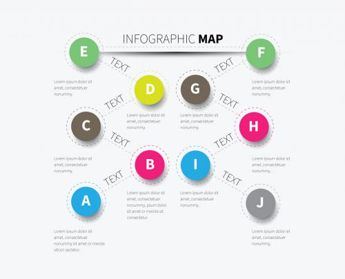 Two Column Zig Zag Circles Infographic Layout - 166711596