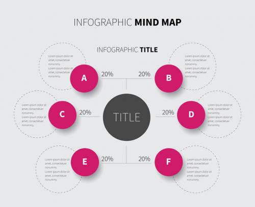Pink and Gray Mind Map Infographic Layout - 166711620