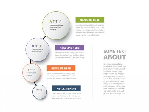 Circles on a Curve Infographic Layout - 167014747