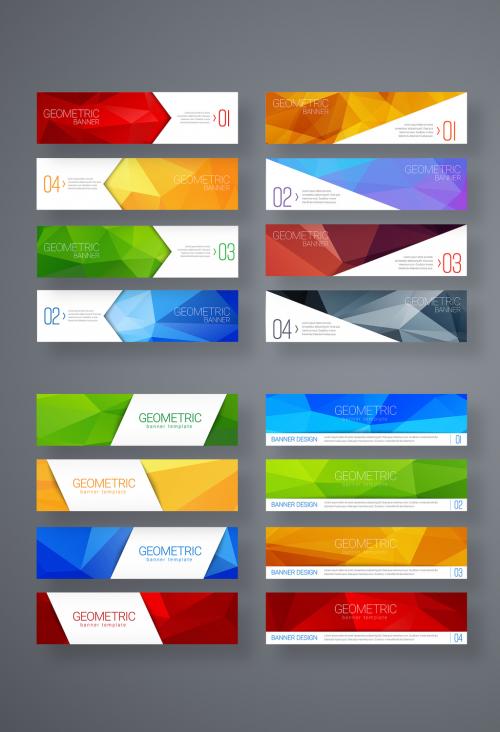 16 Web Banners with Gemetric Elements - 168356263