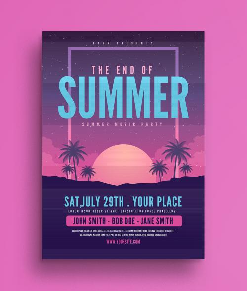 End of Summer Party Flyer Layout - 169036443