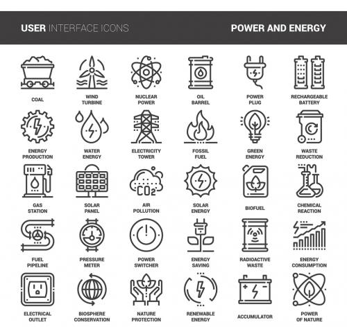 30 Line Art Energy Icons 1 - 169125334