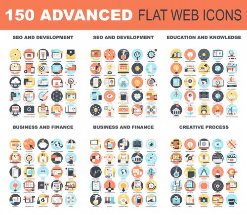 150 Colorful Round Icons 1  - 169134607