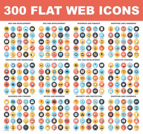 300 Colorful Round Icons 2 - 169134666