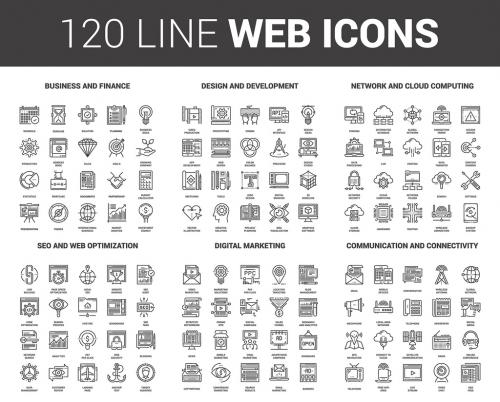 120 Line Art Icons 1 - 169141499
