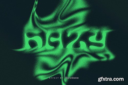 Green Hazy Distorted Text Effect Mockup APT7ATM