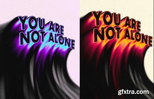 Not Alone Melting Text PSD Template L7CKNZZ