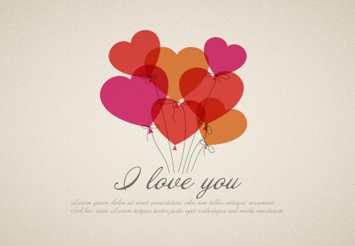 Heart Balloons Valentine's Day Graphic Layout - 170372313