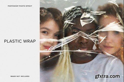 Plastic Wrap PSD Photo Effect QCFS34G