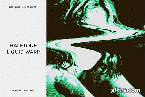 Halftone Grunge Liquid Warp PSD Photo Effect TGCD79Z