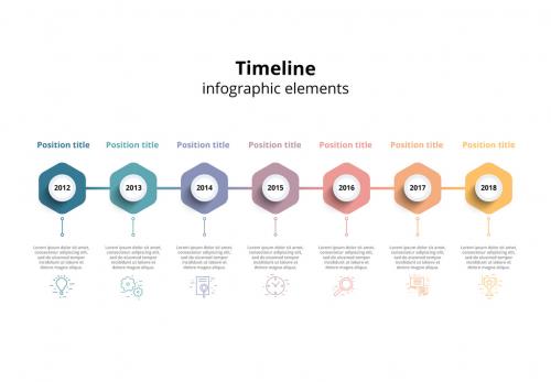 Colorful Horizontal Timeline Infographic Layout - 170780007