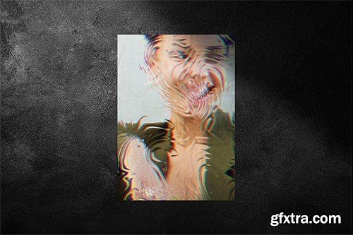 Glitch Glass PSD Photo Effect PDCB682