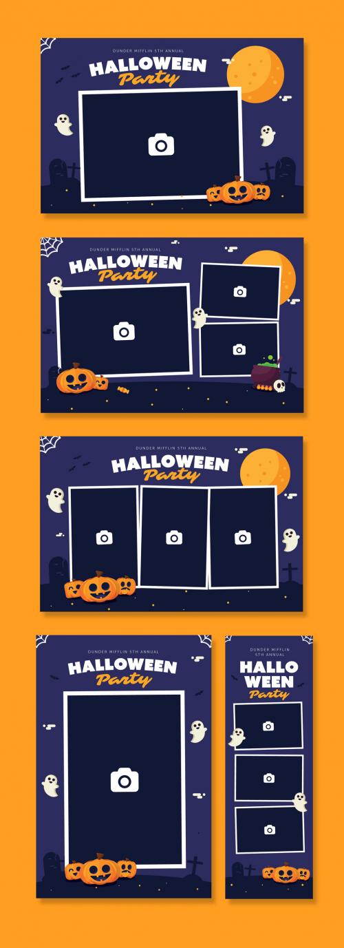 Set of 5 Halloween Party Photo Frames - 172460982