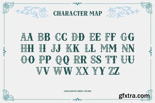 Clesgoth - Serif Engraved Font M2ALXHP