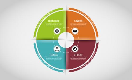 Four Section Circle Infographic 4 - 174064730