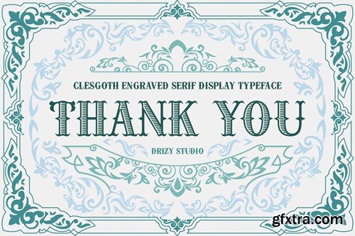 Clesgoth - Serif Engraved Font M2ALXHP