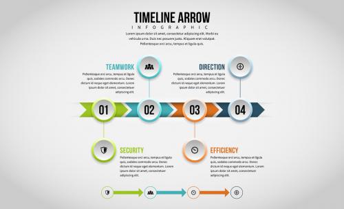 Arrow Timeline Infographic 1 - 174065527