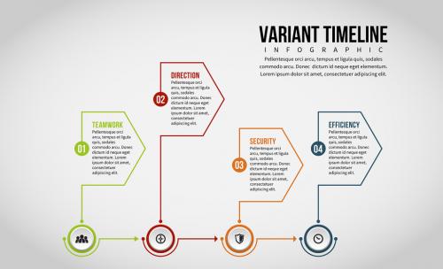 Line Art Arrow Infographic 1 - 174065556