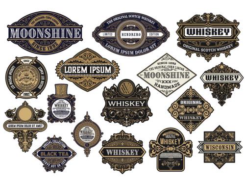 16 Intricate Vintage Labels 1 - 174615650