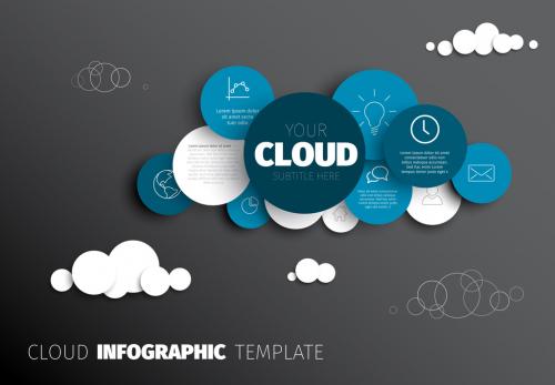 Cloud Circles Infographic Layout - 176285285