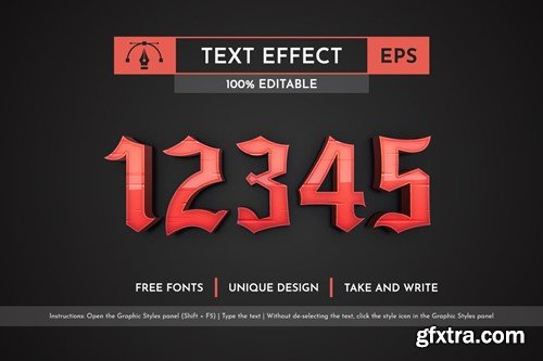 Blade - Editable Text Effect, Font Style AXFM3BN