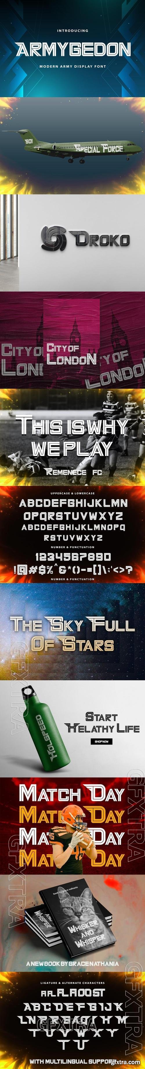 Armygedon - Modern Display Font 49FD7TC