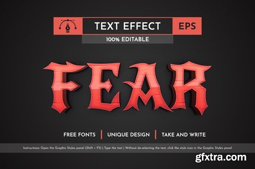 Blade - Editable Text Effect, Font Style AXFM3BN