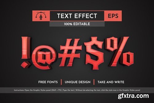 Blade - Editable Text Effect, Font Style AXFM3BN