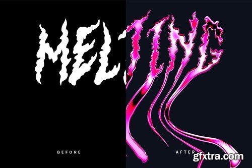 Melting Pink Chrome Text Effect Mockup 7CYBA3Q