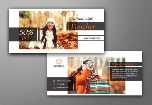 Autumn Gift Voucher Layout - 176305494