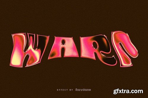 Warped Chrome Text Effect Mockup Z4EPE67