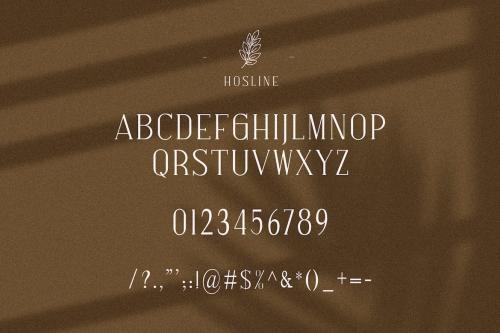 Hosline Modern Serif Font Typeface