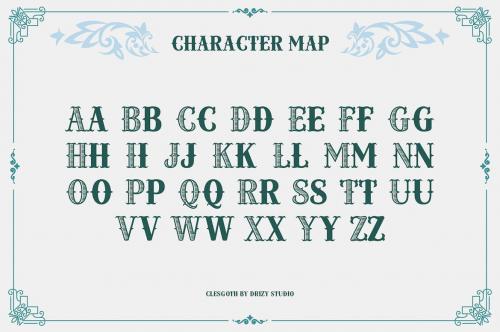 Clesgoth - Serif Engraved Font