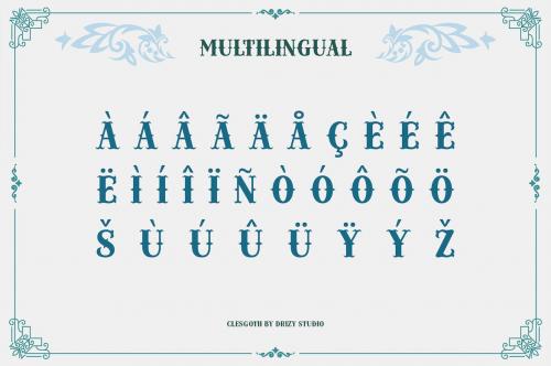 Clesgoth - Serif Engraved Font