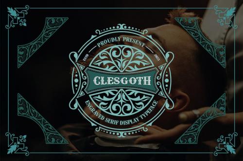 Clesgoth - Serif Engraved Font