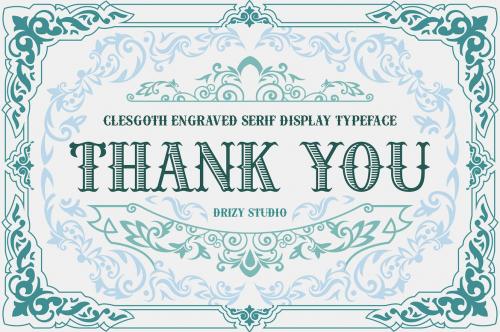 Clesgoth - Serif Engraved Font