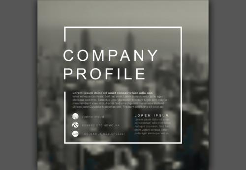 Square Company Profile Cover Layout 1 - 177475005
