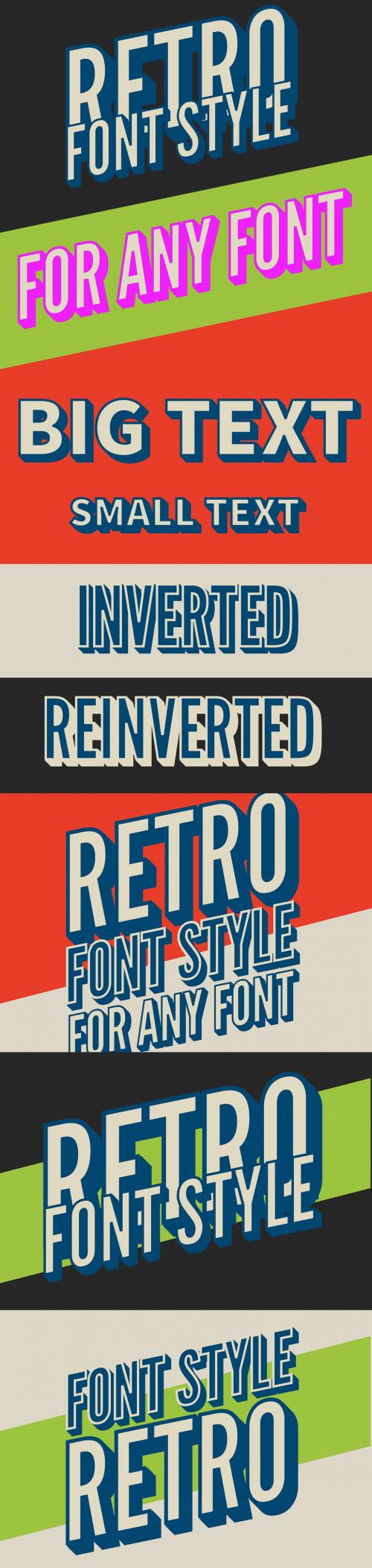 Skewed Retro 3D Text Style - 177962419